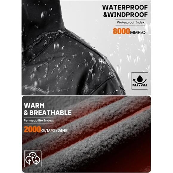 Men's Outdoor Waterproof Soft Shell Hooded Military Tactical Jacket - Picture 3 of 7